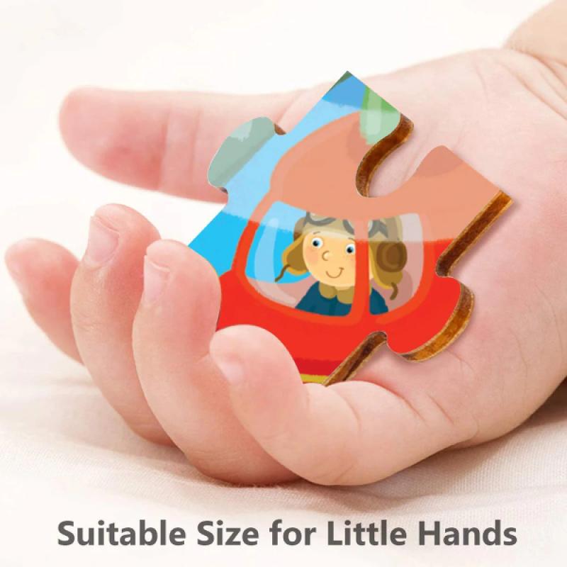 4 in 1 Vehicles Wooden Puzzle Toy, 36 Pcs